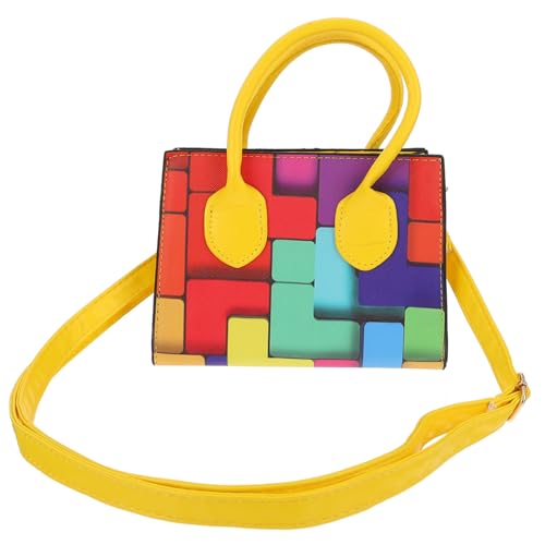 Healvian Bunte Ketten Schultertasche Damen Leichtes PU Material Modische Umhängetasche Vielseitig Tragbar für Alltag Reisen Shopping Schule von Healvian