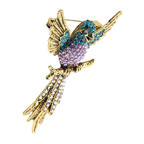Healvian Bunte Strassbrosche Raubvogel Anstecknadel Wildtier Design Unisex Schmuck für Hemden Mäntel Schals Vintage stil Accessoire für Kleidung Dekoration von Healvian