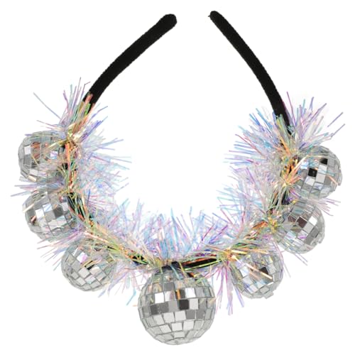 Healvian Buntes Disco Ball Haarreif Party Deko Leichtes Weiches Frauen Haarband Einzigartiges Vielseitiges Stirnband für Weihnachten Karneval Festliche Anlässe und Cosplay von Healvian