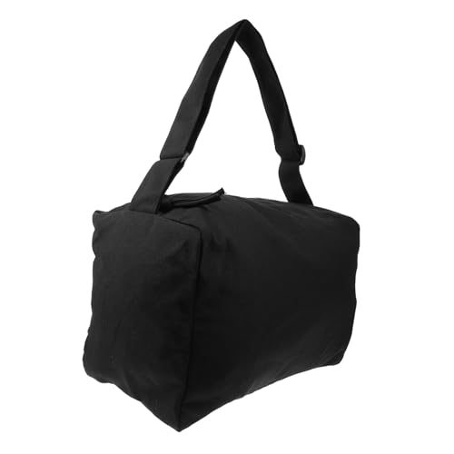 Healvian Canvas Schultertasche Damen Groß Leichtgewichtiger Crossbody Bag Lässige Umhängetasche für Alltag Reisen Schule und Freizeit Robust Segeltuch Tasche Schwarz von Healvian