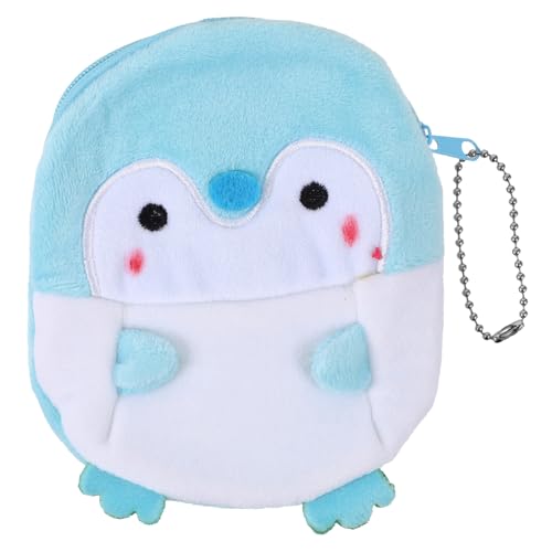 Healvian Münzgeldbeutel Klein Pinguin-Portemonnaie Aus Plüsch Mit Platz Für Münzen Schlüssel Lippenstift Tragbar Für Junge Mädchen Und Erwachsene von Healvian