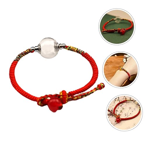 Healvian Charm Armband mit Glasperlen Handgewebtes Rotes Schutzarmband Verstellbares Seilarmband für Glück und Jahrestierkreis Langlebiges Unisex Design für Familie und Freunde von Healvian