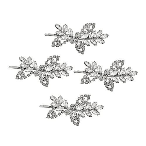 Healvian 4stücke Teiliges Wasserstein Haarspangen Mit Blattdesign Für Damen Elegante Haaraccessoires Für Hochzeiten Partys Und Besondere Anlässe von Healvian