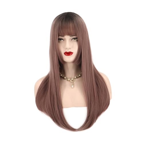Healvian Chic Lange Gerade Haar-perücke Für Stylische Haar-accessoires Natürlicher Look Für Alltag Partys Und Cosplay Hochwertige Atmungsaktive Synthetische Fasern von Healvian