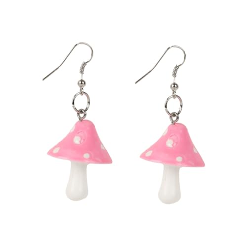 Healvian Chic Pilz Ohrringe Damen Ohrhänger Modischer Kunststoff Schmuck Leicht Tragbar Einfache Pflege Stilvolles Accessoire Rosa Healvian Chic Pilz Ohrringe Damen Ohrhänger Modischer Kunststoff Schmuck Leicht Tragbar Einfache Pflege Stilvolles Accessoire Rosa von Healvian