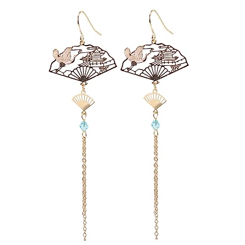 Healvian Chinesische Fan Quasten Ohrringe Damen Hängend Langer Tassel Ohrschmuck Elegantes Design Für Traditionelle Kleidung Und Geschenkidee Healvian Chinesische Fan Quasten Ohrringe Damen Hängend Langer Tassel Ohrschmuck Elegantes Design Für Traditionelle Kleidung Und Geschenkidee von Healvian