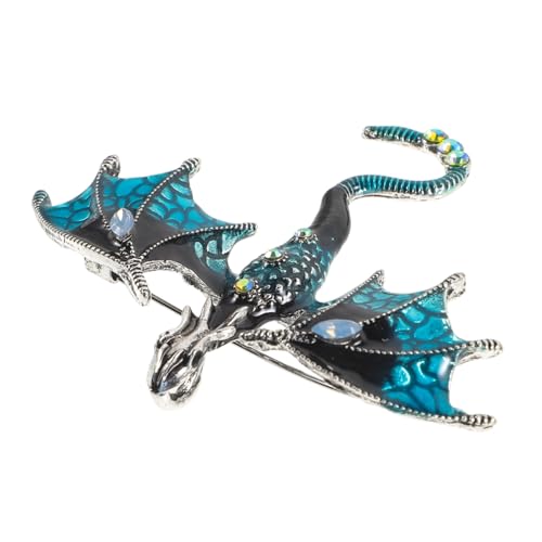Healvian Chinesische Stil Brosche Drache Retro Emaille Anstecknadel für Kleidung Vielseitiger Schmuck für Frauen Modisches Accessoire für Anzüge Mäntel Pullover Schals und Taschen von Healvian