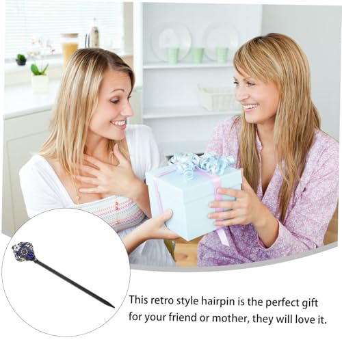 Healvian Chinesischer Haarstab Holz Retro Haarnadel Vintage Haarschmuck Damen Elegant Haargabel für Dutt und Brötchen Styling von Healvian