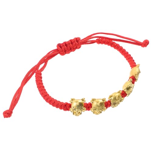 Healvian Chinesisches Drachen Armband Geflochtenes Five Blessings Armband Robustes Schmuckstück für Damen und Herren Stilvolles Langlebiges Handgelenk Accessoire Passend Tierkreiszeichen von Healvian