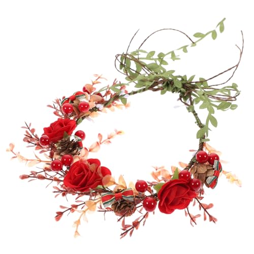 Healvian Christliche Haarkranz Für Frauen Eleganter Haarschmuck Mit Künstlichen Blättern Und Blumen Für Festlichkeiten Hochzeiten Und Geburtstagsfeiern Robustes Stoffmaterial Bequem Zu von Healvian