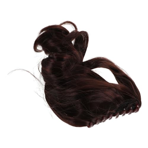 Healvian Claw Clip Ponytail Extension Kurz Lockig Dunkelbraun Weiche Synthetische Haarteile Natürliche Komfortabel Für Damen Alltag Und Festliche Anlässe von Healvian