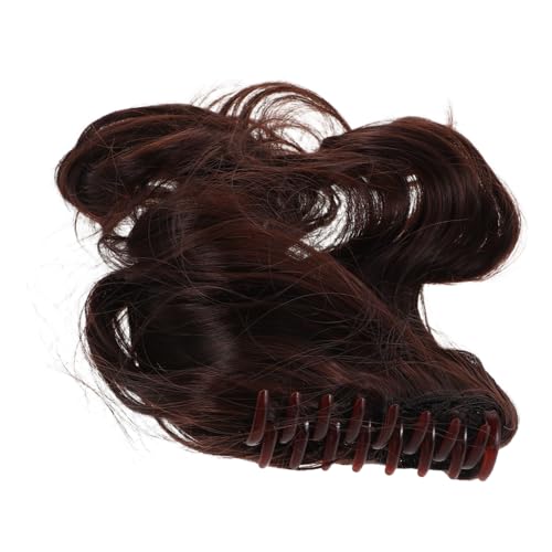 Healvian Pferdeschwanzverlängerung Clip Lockiges Haarteil Für Damen Synthetisch Dunkelbraun Einfache Anwendung Nahtloses Styling Für Alltag Und Anlässe von Healvian