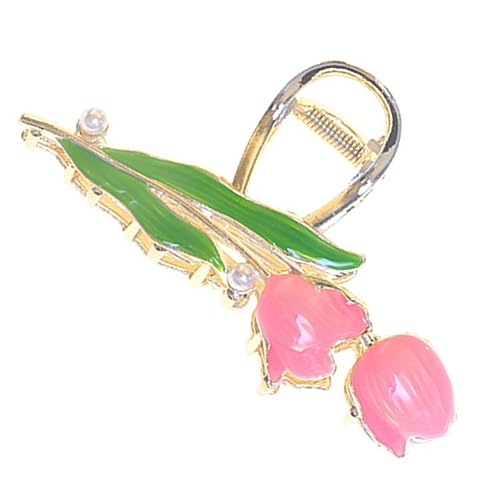 Healvian Metal Haarspangen Mit Perlen Dekorative Tulpen-haarklammer Für Frauen Rutschfeste Haarnadeln Elegantes Haaraccessoire Für Haartypen von Healvian