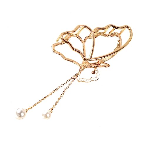 Healvian Alloy Haarspange Mit Perlen Und Tassel Eleganter Haarklammer Clip Für Damen Für Hochsteckfrisuren Und Alltagslook Leicht Und Tragbar Perfektes Haarschmuck-accessoire von Healvian