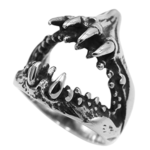 Healvian Haifischring Für Männer Modischer Fingerring Aus Titanstahl Langlebig Stylisches Design Herren Schmuck Für Besondere Anlässe von Healvian