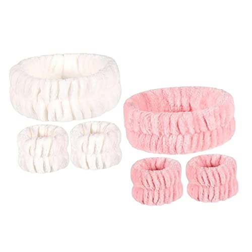 Healvian Coral Fleece Gesichtswasch-stirnband-set 2er-pack Armbänder Zum Waschen Armband Für Damen Healvian Coral Fleece Gesichtswasch-stirnband-set 2er-pack Armbänder Zum Waschen Armband Für Damen von Healvian