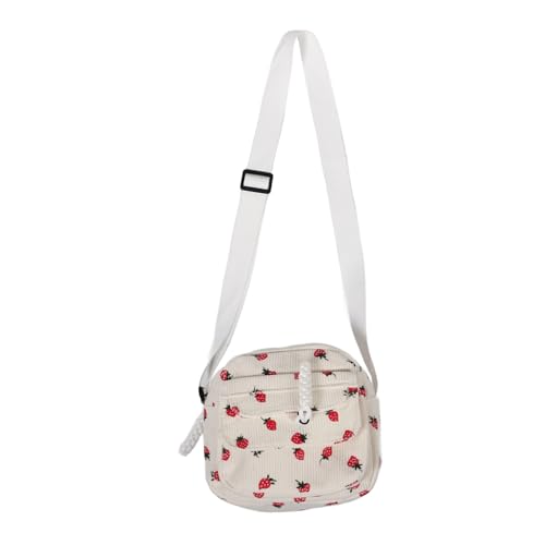 Healvian Cord Umhängetasche Damen Schultertasche Klein Vintage Crossbody Bag für Alltag und Reisen Gepolstert Geräumig Modisch Vielseitig Tragbar von Healvian