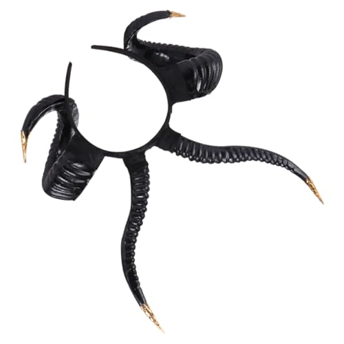 Healvian Cosplay Ziegenhorn Haarreif mit Goldener Verzierung Leichtes Halloween Stirnband für Party Fotorequisit Bequemes Langlebiges Kopfschmuck für Kostüm und Geburtstagsfeiern Healvian Cosplay Ziegenhorn Haarreif mit Goldener Verzierung Leichtes Halloween Stirnband für Party Fotorequisit Bequemes Langlebiges Kopfschmuck für Kostüm und Geburtstagsfeiern von Healvian