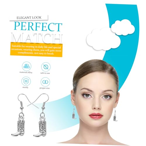 Healvian Cowgirl Boot Ohrringe Damen Western Schmuck Leicht Elegant Party Festival Alltag Modisch Niedriges Gewicht Hautfreundlich von Healvian