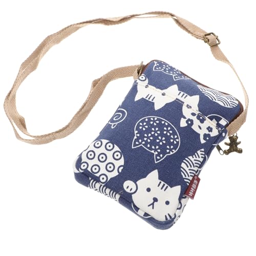 Healvian Crossbody Tasche Damen Canvas Umhängetasche mit Verstellbarem Abnehmbarem Riemen und Reißverschluss Leichte Handytasche für Alltag Reise Shopping Arbeit und Schule von Healvian