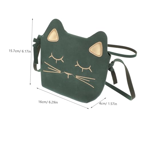 Healvian Crossbody Tasche PU Leicht und Robust Niedliche Kleine Umhängetasche mit Katzenmotiv für Mädchen Schultertasche für Junge Mädchen und Kleinkinder Praktischer Organizer für Alltag von Healvian