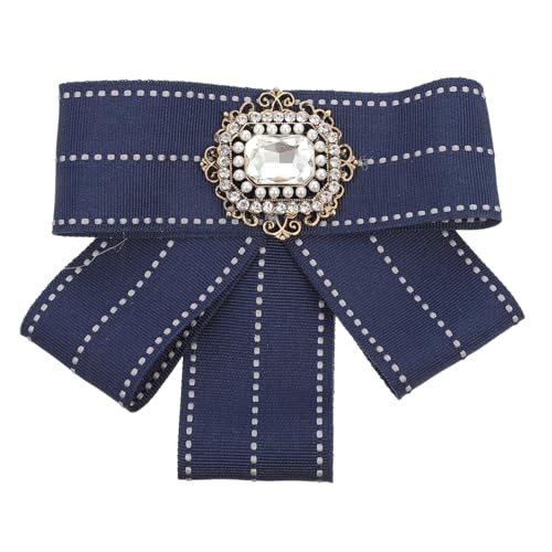 Healvian Crystal Bow Brosche Damen Berufskleidung Schleifen Anstecker mit Sicherem Verschluss für Hemd und Bluse Büro Business Accessoire Passend für Bank und Pflegeberufe von Healvian