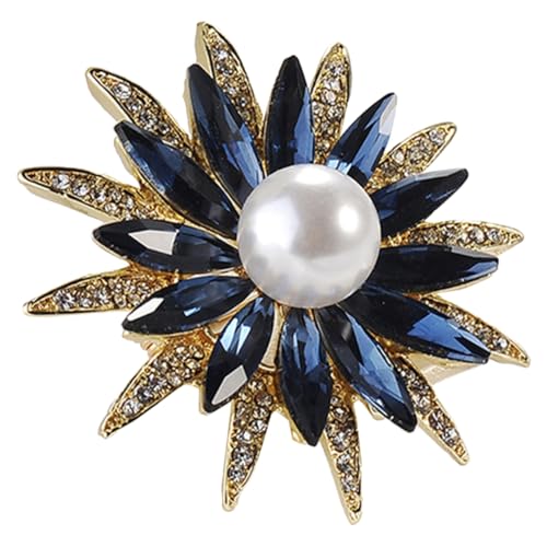 Healvian Crystal Brosche für Damen Herren Stilvolle Corsage Anstecknadel für Anzüge Cardigans Elegantes Accessoire für Festliche Anlässe Langlebiges Kupfermaterial Hochzeiten Feiern von Healvian