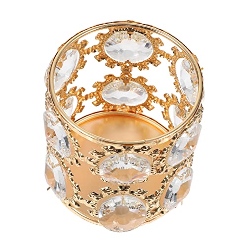 Healvian Crystal Makeup Brush Holder Eleganter Kosmetik Organizer Multifunktionaler Stifthalter Für Schminktisch Und Büro Für Pinsel Und Schreibutensilien Goldfarben von Healvian