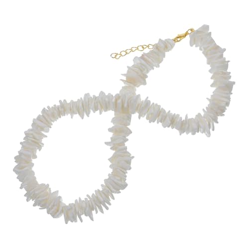 Healvian DIY Schmuckkette aus Unregelmäßigen Muschel und Kristallsteinen Vielseitige Dekorationskette für Kleidung Schuhe Armbänder Halsketten Handgefertigte Bastelmaterialien von Healvian