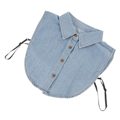 Healvian Damen Abnehmbarer Fake Kragen aus Baumwolle Leichter Blusenkragen mit Cowboy element Dekorativer Hautfreundlicher Atmungsaktiver Ersatzkragen für Pullover Hemd Vielseitig für von Healvian