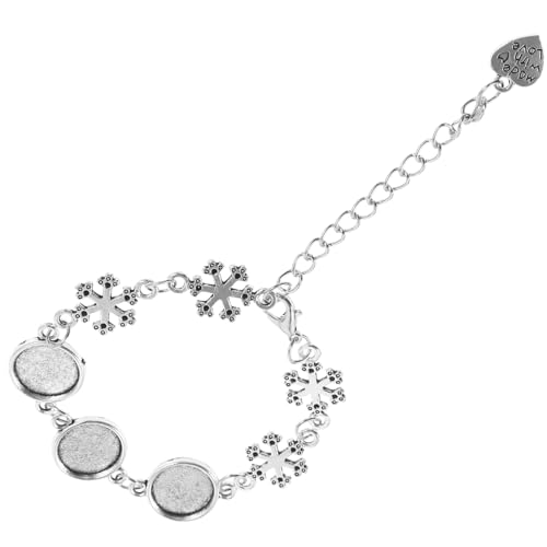 Healvian Damen Armband Antikes Silber DIY Legierung Schmuckanhänger Fassung für Handgelenk und Fußkette Verstellbar Leicht Langlebig Modisches für Teenager Mädchen von Healvian
