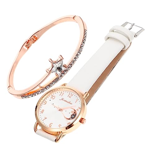 Healvian Damen Armbanduhr mit Mond und Sternmotiv Teiliges aus Langlebigem Legierungs und PU Material Elegantes Armband Modisches für Frauen zu Festivals und Alltag Healvian Damen Armbanduhr mit Mond und Sternmotiv Teiliges aus Langlebigem Legierungs und PU Material Elegantes Armband Modisches für Frauen zu Festivals und Alltag von Healvian