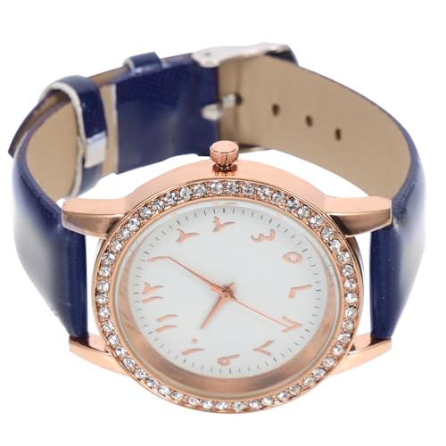 Healvian Stylische Damen Armbanduhr Mit Rosegoldfarbenem Gehäuse Und Strass Verstellbare Pu-lederarmbanduhr Für Alltag Und Besondere Anlässe Präzise Zeitmessung Und Modisches Design von Healvian