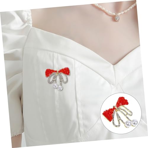 Healvian Damen Brosche Schleife mit Strasssteinen Multifunktionale Anstecknadel für Kleidung und Taschen Langlebiges Zinklegierungsmaterial Vielseitig Kombinierbar Stilvoller Modeschmuck von Healvian