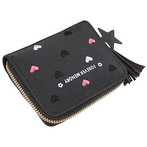 Healvian Damen Geldbörse Pu Kunstleder Kartenetui Kleine Geldbörse Für Damen Leicht Und Langlebig Münzfach Mit Reißverschluss Für Alltag Und Reisen von Healvian