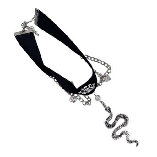 Healvian Damen Choker Halskette mit Schlangen Anhänger Verstellbare Kette mit Funkelnden Strasssteinen Eleganter Schmuck für Alltag Party und Besondere Anlässe Healvian Damen Choker Halskette mit Schlangen Anhänger Verstellbare Kette mit Funkelnden Strasssteinen Eleganter Schmuck für Alltag Party und Besondere Anlässe von Healvian