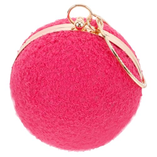 Healvian Damen Clutch Abendtasche mit Kette Runde Ballform Vielseitig Tragbar Modisch für Party Hochzeit und Festliche Anlässe Stilvolle Handtasche in Leuchtendem von Healvian