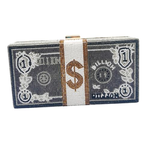 Healvian Damen Clutch mit Funkelnden Strasssteinen Kleine Handtasche für Abendveranstaltungen Stilvoll für Hochzeit Party und Festliche Anlässe Kompakt für Handy und Kosmetik als von Healvian