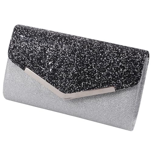 Healvian Damen Clutch mit Kettenriemen Eleganter Abendtasche für Hochzeiten Partys Besondere Anlässe Glitzerndes Design Handtasche für Frauen von Healvian
