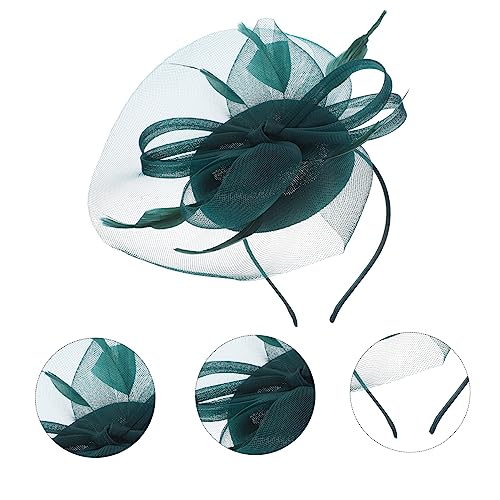 Healvian Damen Fascinator Hut Mesh Haarschmuck Leicht für Hochzeit Braut Tea Party Elegant Stirnband Modisch Festlich von Healvian