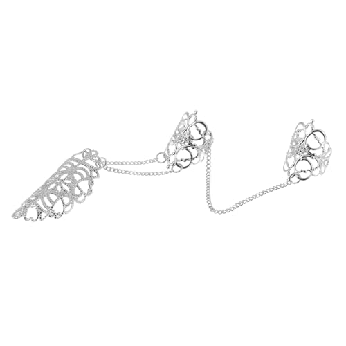 Healvian Damen Fingerring Metall Klauenring mit Ketten Design Offener Verstellbarer Gothic Schmuck Robuste Fingerkette Leichter Langlebiger Ring für Mädchen und Frauen Stylisches Healvian Damen Fingerring Metall Klauenring mit Ketten Design Offener Verstellbarer Gothic Schmuck Robuste Fingerkette Leichter Langlebiger Ring für Mädchen und Frauen Stylisches von Healvian