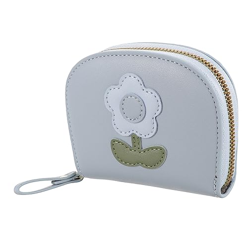 Healvian Damen Geldbörse Kleine Brieftasche mit Reißverschluss Mehrere Kartenfächer Kompakte Clutch Portemonnaie für Frauen und Mädchen Blau Praktisch für Shopping und Reisen von Healvian
