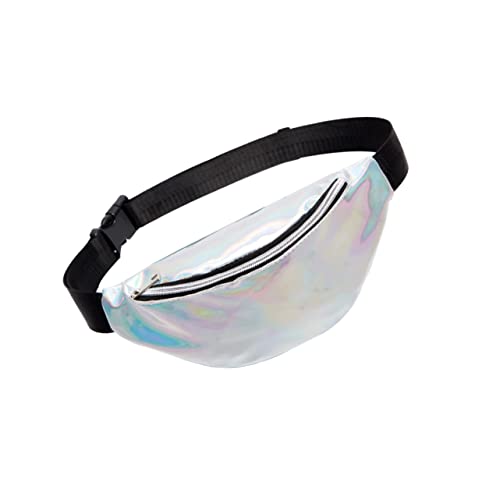 Healvian Damen Gürteltasche mit Verstellbarem Tragegurt Schimmernde Bauchtasche mit Holografischen Elementen für Sport und Freizeit Multifunktional als Hüft oder Umhängetasche von Healvian