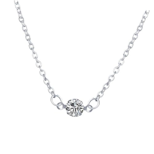 Healvian Damen Halskette Silber Vintage Design mit Kreativen Diamantbesatz Einfache Choker Kette Vielseitiger Schmuck für Party Urlaub und Alltag Geeignet von Healvian