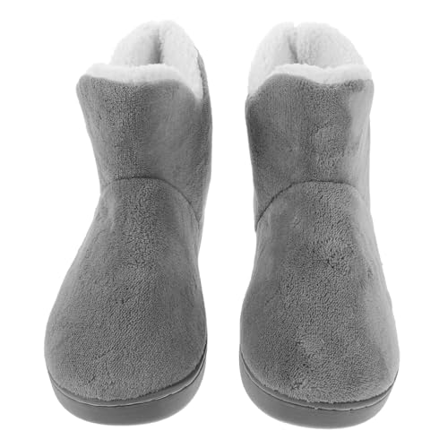 Healvian Damen Hausschuhe Geschnittene Winter-pantoffeln mit Dicker Sohle Warm Gefüttert Volle Knöchel Fersenabdeckung Rutschfest Kuschelige Indoor-winter Schuhe für Zuhause von Healvian