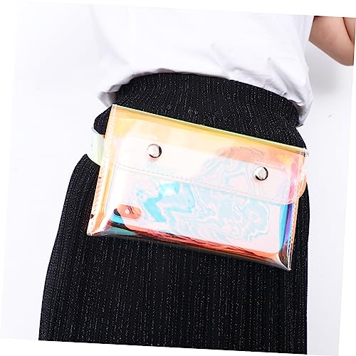 Healvian Damen Hüfttasche Transparent Kunststoff Bauchtasche mit Abnehmbarem Gürtel Multifunktionale Mode Gürteltasche für Sport Shopping Reisen Alltag von Healvian