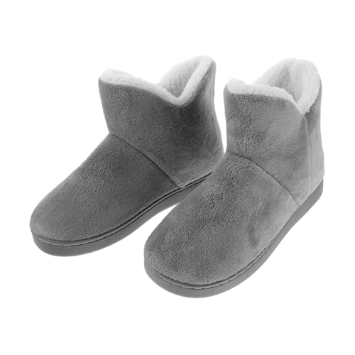 Healvian Damen Indoor Hausschuhe Winter Warm Gefüttert Geschnittene Kuschelige Stiefeletten Rutschfest Isolierte Fußwärmer für Zuhause und Erholung von Healvian