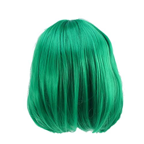 Healvian Perücke Grün Bob Farbverlaufsperücke Damen Kurze Glatte Perücke Kunsthaarperücke Hochtemperaturfaser-bob Für Alltag Partys Cosplay von Healvian