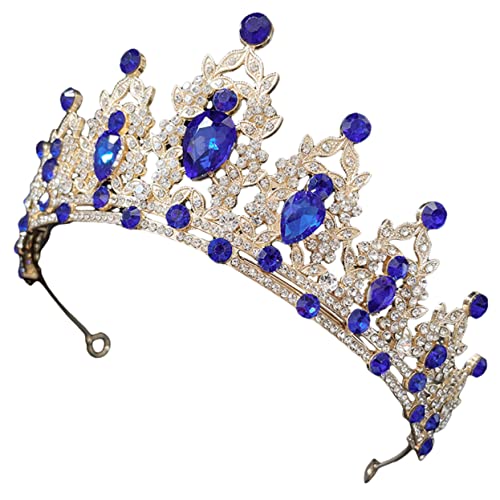 Healvian Zarte Kopfbedeckung Für Die Braut Zur Hochzeit Brautkopfschmuck Goldene Barockkrone Kopfschmuck Für Eleganten Schmuck von Healvian