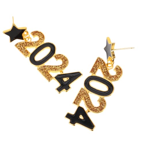 Healvian Damen Ohrhänger Zahlen Design Leicht Elegant Festliche Ohrringe Schmuck Geschenkidee für Frauen und Mädchen von Healvian
